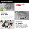 17” Workstation Undermount Single Bowl 16 Gauge Stainless Steel Bar Prep Kitchen Sink with WorkFlow™ Ledge and Accessories